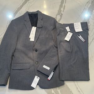 Calvin Klein boys suit Oxford Grey NWT
